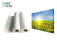 260g Roll To Roll Eco Solvent Media , Bright White Matte Polyester Digital Printing Canvas Roll