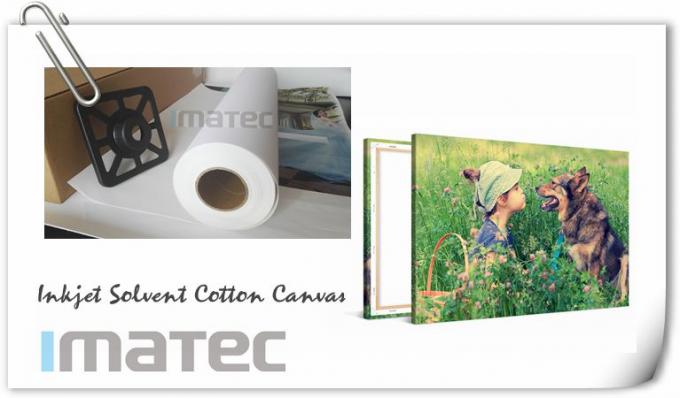 380gsm Matte Eco Solvent Printable Canvas , Plotter Inkjet Cotton ...