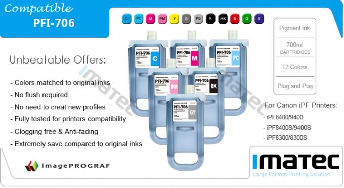 PFI-706 PFI 706 New Compatible ink cartridges for Canon ipf 8300s 8400s 9400s