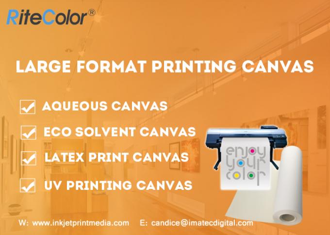 260gsm Printable Matte Aqueous Artist Polyester Canvas Rolls Inkjet 24 Inch