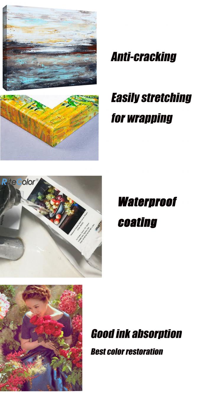Glossy Polyester Canvas Roll For Eco Solvent Wide Format Printers