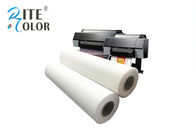 Glossy Inkjet Cotton Canvas Roll , 400gsm White Silky Digital Printing Canvas