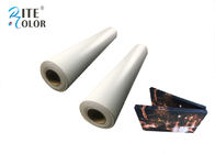 Waterproof White Inkjet Cotton Canvas Roll Matte 410gsm For Pigment / Dye Ink