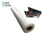 Waterproof White Inkjet Cotton Canvas Roll Matte 410gsm For Pigment / Dye Ink