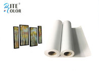 Waterproof 280gsm Matte Polyester Canvas Rolls Single Side For Giclee Inkjet Printing
