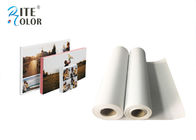 Super White Eco Solvent Media , 380gsm Digital Printing Matte Cotton Canvas For Roland
