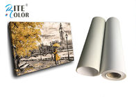Super White Eco Solvent Media , 380gsm Digital Printing Matte Cotton Canvas For Roland