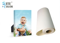Waterproof Coating Giclee Eco Solvent Media , 260gsm Silky Polyester Glossy Inkjet Canvas Rolls