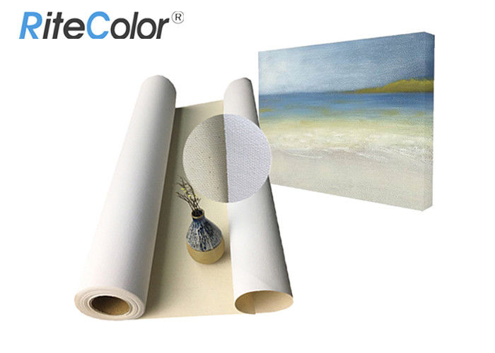 Water Based Inkjet Printable Canvas / 100% Cotton Art Canvas Rolls Matte Surface