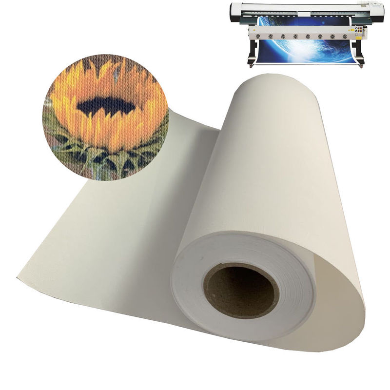 Premium Inkjet Waterproof Canvas Fabric / Matte Art Printing Poly Cotton Canvas Roll