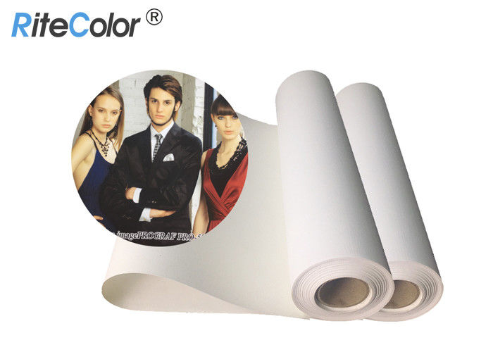 30 Meters Length Inkjet Cotton Canvas 360gsm Matte Finish Pigment Dye Ink Printing