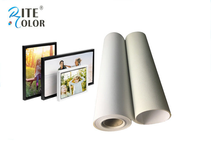 Stretched Polyester Canvas Rolls , Waterproof Matte Inkjet Digital Canvas Printing 260gsm