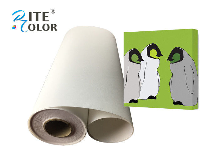 Stretchable Inkjet Cotton Art Canvas Rolls Waterproof 360gsm For Pigment Dye Ink