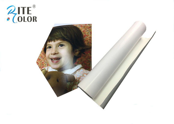 Water Based Inks Resin Coated Photo Paper , Wide Format Inkjet 240Gsm Photo Luster Paper
