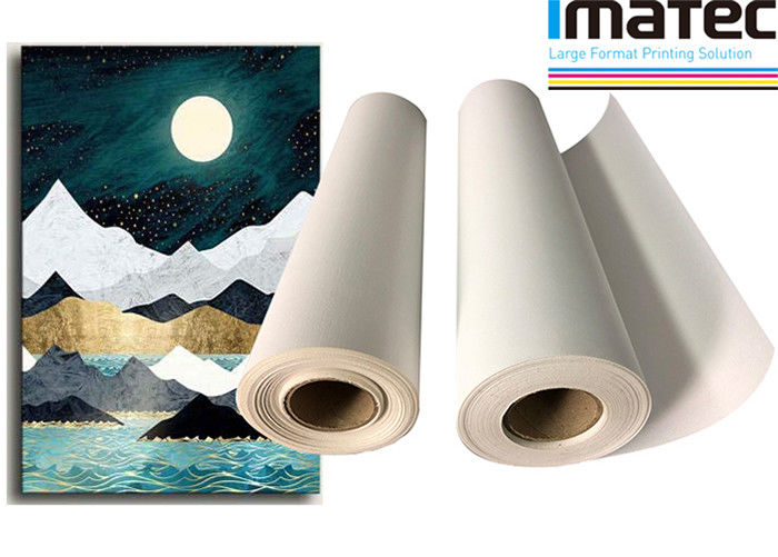 Matte Stretched Inkjet Poly Cotton Canvas Prints Roll Water Resistant