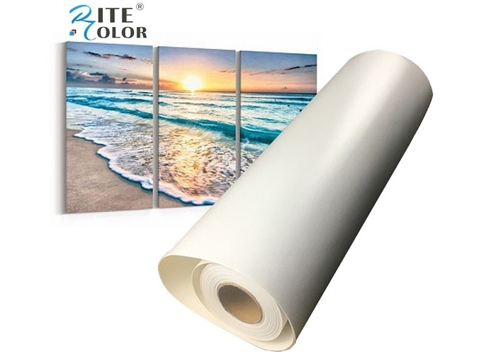 Glossy Inkjet Pure Cotton Canvas Large Format 400gsm For Pigment Dye Inks