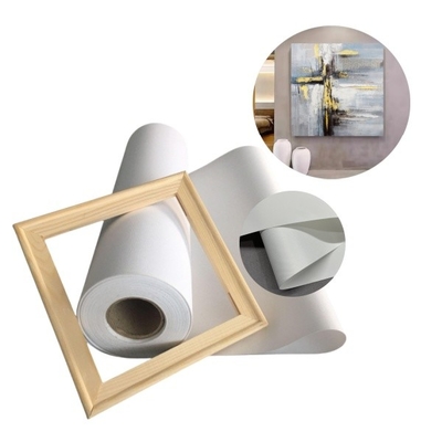 Aqueous 220gsm Matte Art Polyester Inkjet Canvas Roll For Printing