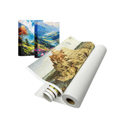 380gsm Eco Solvent UV Latex Inkjet Glossy Polycotton Canvas Roll