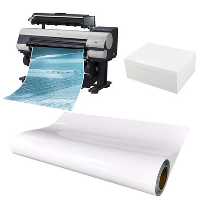 90gsm Inkjet Printing Sticker Glossy Coating Front Paper For Label Material