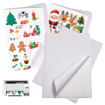 Self Adhesive Sticker 90gsm Glossy Paper Label Materials For Inkjet Printing