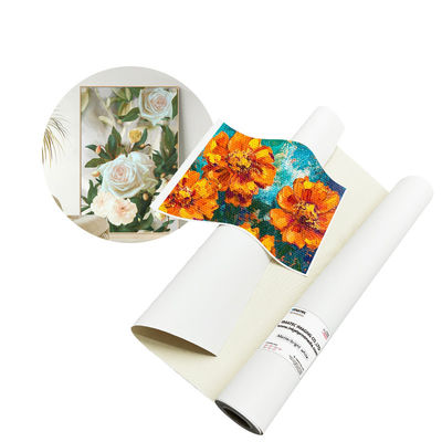 Wide Format Professional 380gsm Matte Eco Solvent Inkjet Polycotton Canvas Roll For Inkjet Digital Printing