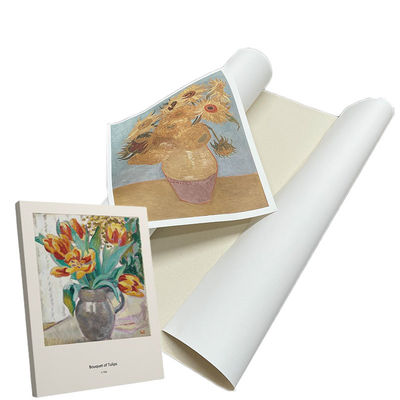 Eco-Solvent and Latex Printing Inkjet Polycotton Canvas Fine Textured Matte Surface 380gsm