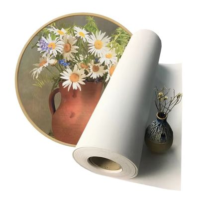 Wide Format Inkjet Printing 360gsm Matte 100% Pure Cotton Canvas Roll For Hp Printer