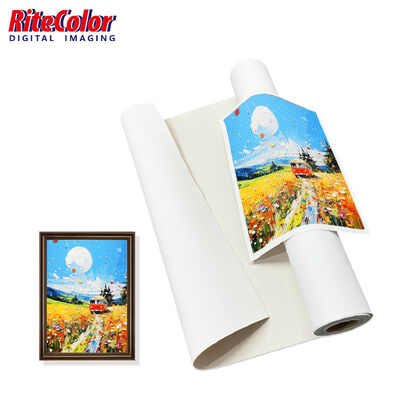 380gsm Matte PolyCotton Canvas Roll with Waterproof Matte Surface for Inkjet Printing