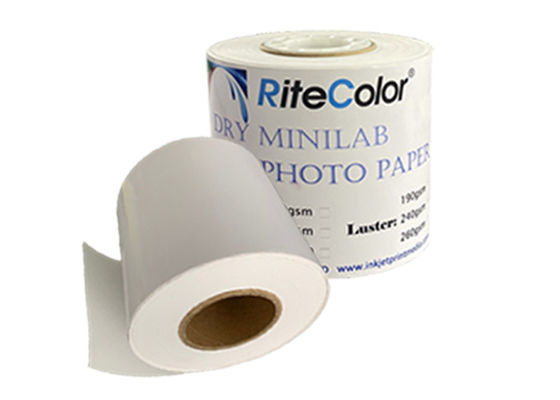 Waterproof Micro Porous RC Dry Lab Glossy Photo Paper Roll For Epson Fuji DX100