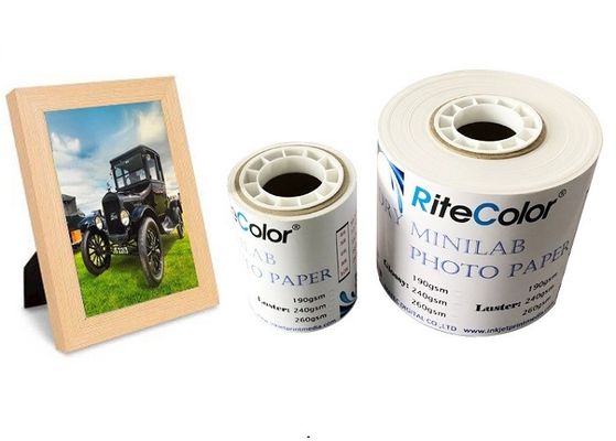 Inkjet 190gsm RC Dry Minilab Photo Paper Luster Waterproof Instant Dry Roll