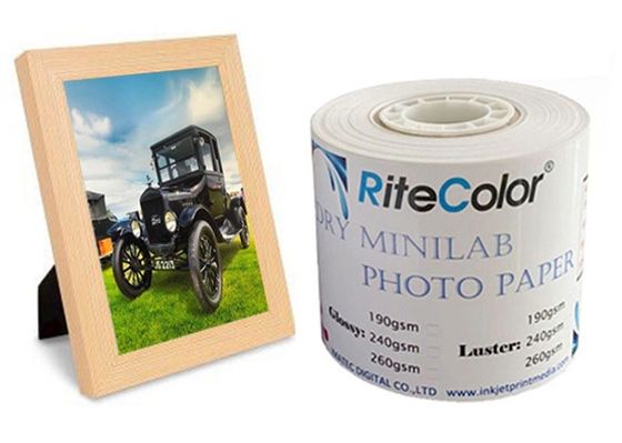Inkjet Digital RC Dry Minilab Photo Paper Luster 240gsm 4'' 5'' 6'' 8'' 10'' 12'' Roll