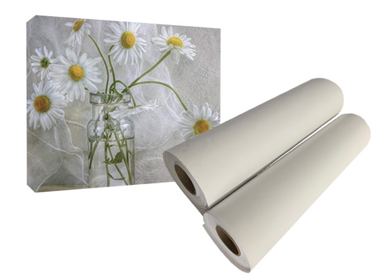 large format Inkjet texture canvas polyester canvas roll for Aqueous Pigment and Dye inks printing