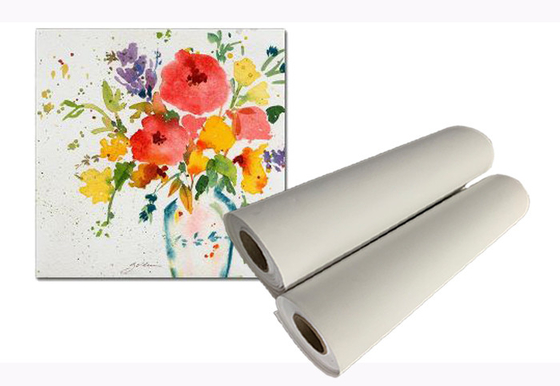 Artist Inkjet Printable Poly Cotton Canvas Roll For Large Format Printer